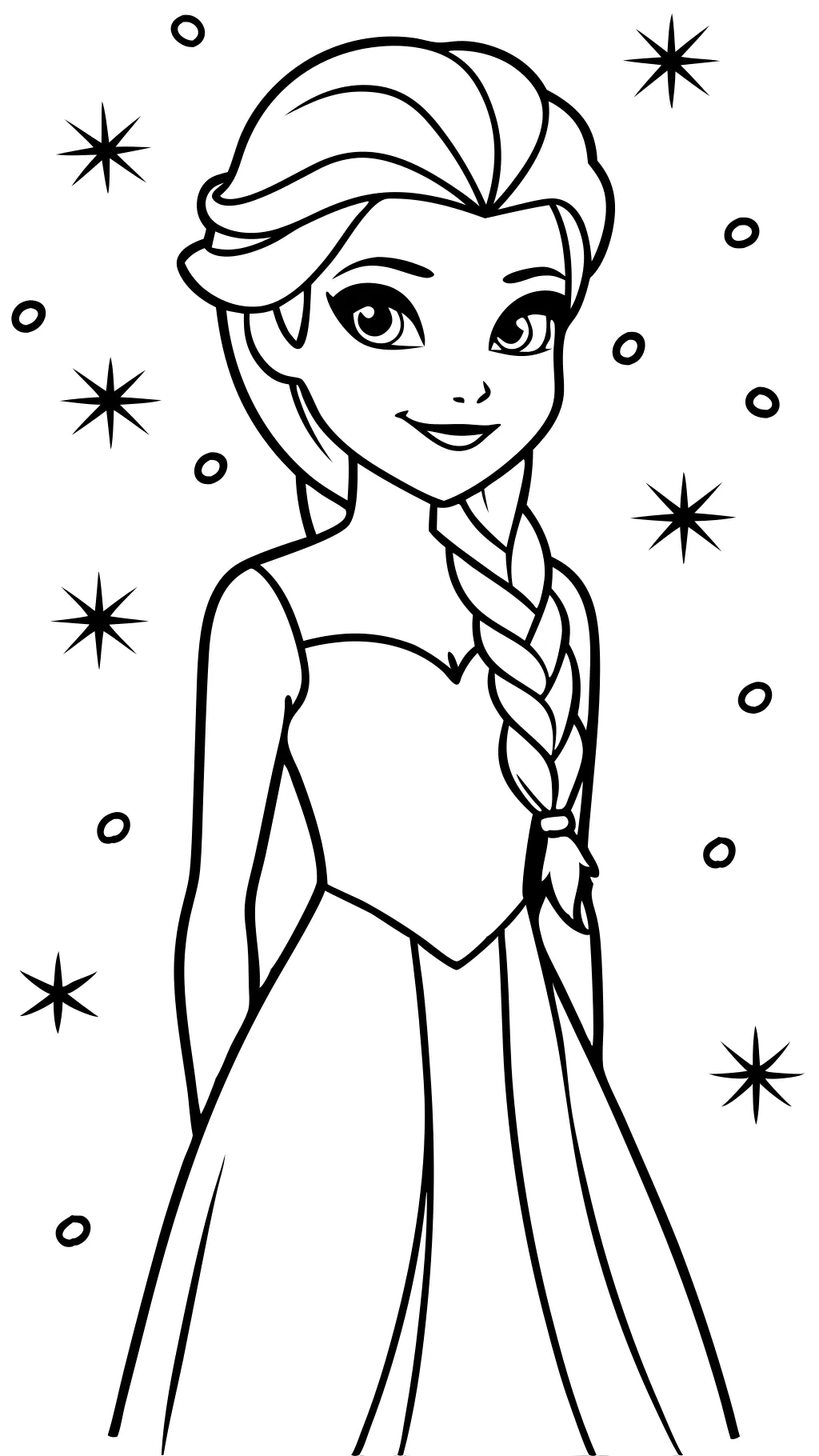 coloriage elsa imprimable